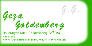 geza goldemberg business card